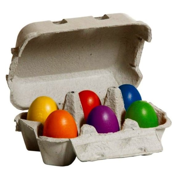 NWT Erzi Wooden Toys Rainbow Eggs - Picture 1 of 2